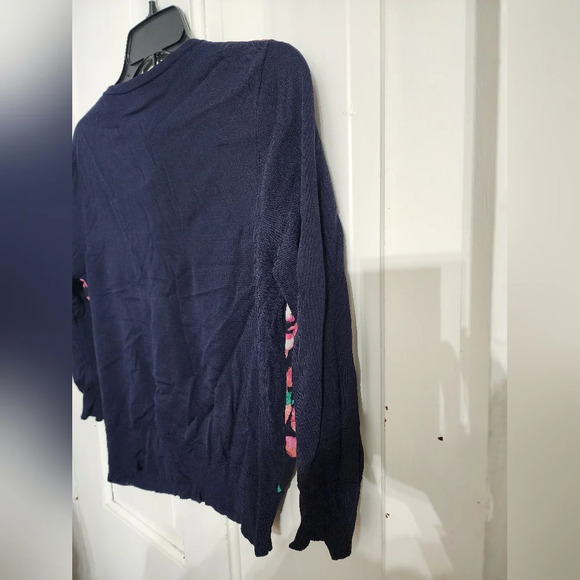 #058 Ann Taylor XS Flowery lightweight see thru button down cardigan - Picture 4 of 11